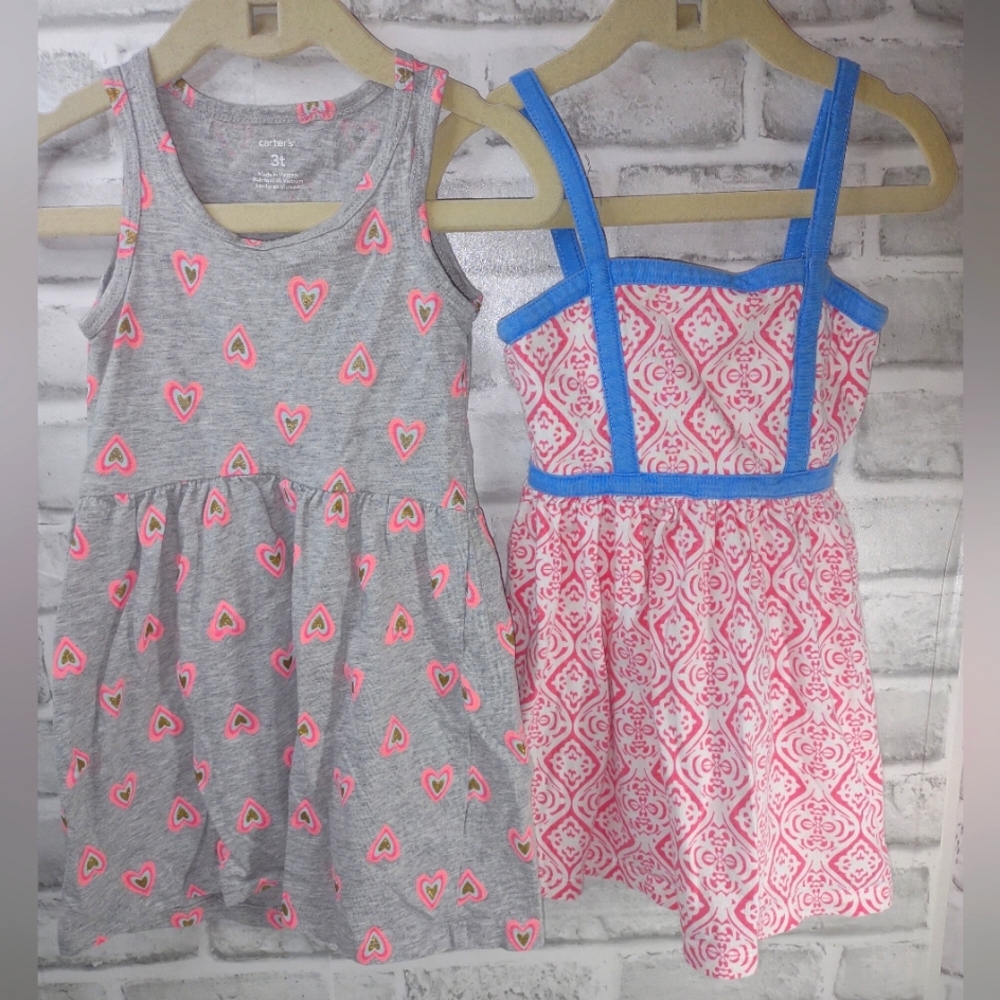 3T Bundle Girls' Heart and Patterned Dresses